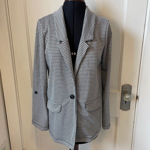 Houndstooth Oversized Blazer